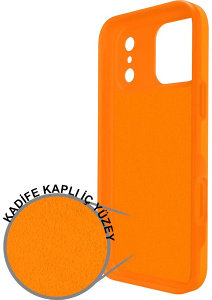 Caseworld Apple iPhone 17 Pro Max ile Uyumlu Kapak Içi Kadife Lüx Lansman Silikon Kılıf - Pudra fırsatları