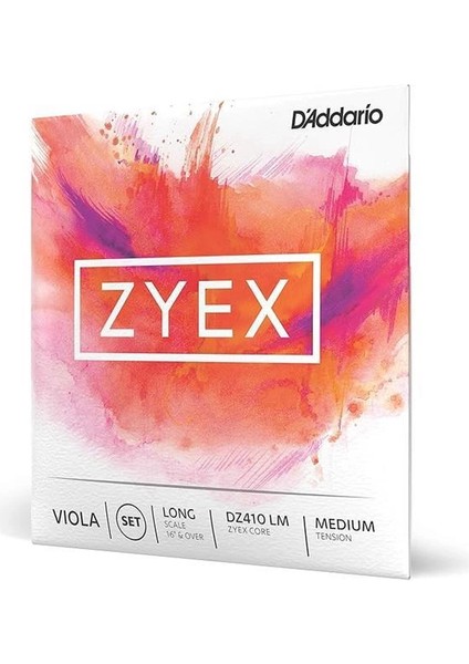 D'addario DZ410-LM Zyex Viola Saitensatz Synthetische Faser Long Medium