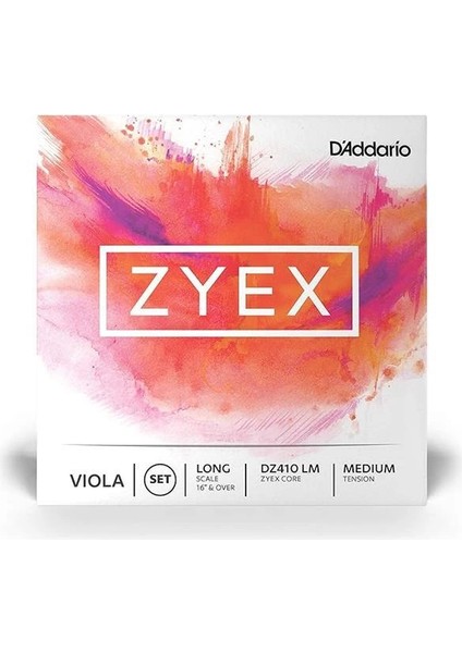 D'addario DZ410-LM Zyex Viola Saitensatz Synthetische Faser Long Medium fiyatları