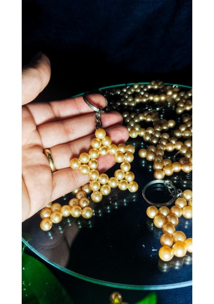 15 Adet Uzun Zincirli Inci Yıldız Anahtarlık-Yeni Doğan-Mevlid-Sünnet Hediyesi-Doğum Günü fırsatları