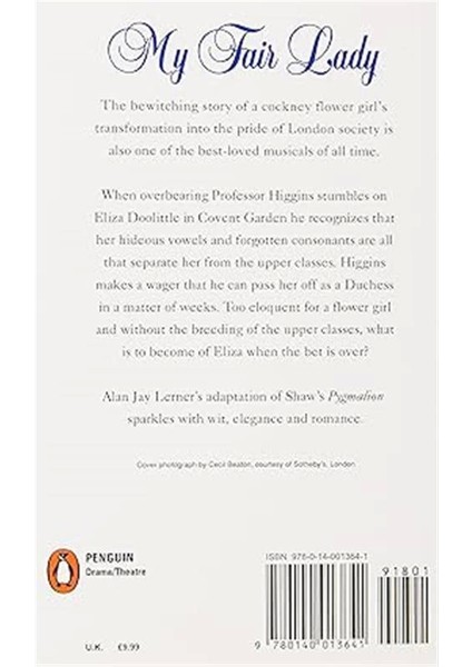 My Fair Lady: Musical Play In Two Acts Based On "pygmalion" By Bernard Shaw