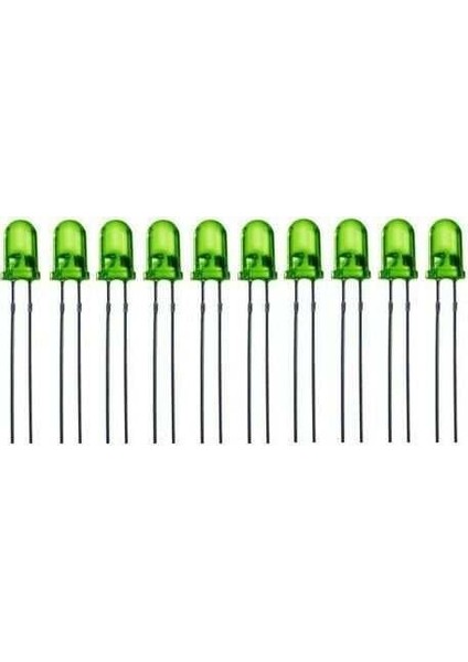 5mm Yeşil LED Paketi - 25 Adet