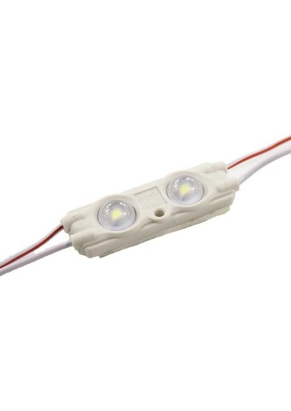 2'li Mercekli Mini Modül LED - Beyaz 12V 0.72W
