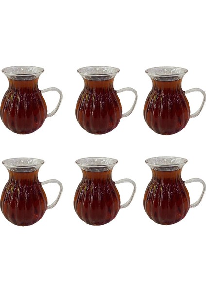 Borosilikat Cam Çay Bardağı – Isıya Dayanıklı Şeffaf Tasarım 6 Adet fiyatları