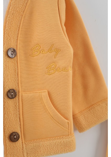 Erkek Bebek Çam Ağaç Nakışlı Hırka Tişört Pantlon 3'lü Takım (9-12-18 Ay) modelleri