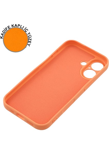 Caseworld Apple iPhone 17 ile Uyumlu Kapak Içi Kadife Lüx Lansman Silikon Kılıf - Pudra indirimleri