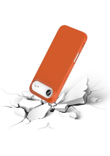 Caseworld Apple iPhone 17 Air ile Uyumlu Kapak Içi Kadife Lüx Lansman Silikon Kılıf - Pembe