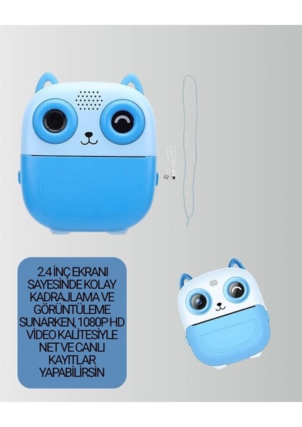 2.4” Ekranlı Mini Kamera – 1080P Kayıt + Mürekkepsiz Yazdırma modelleri