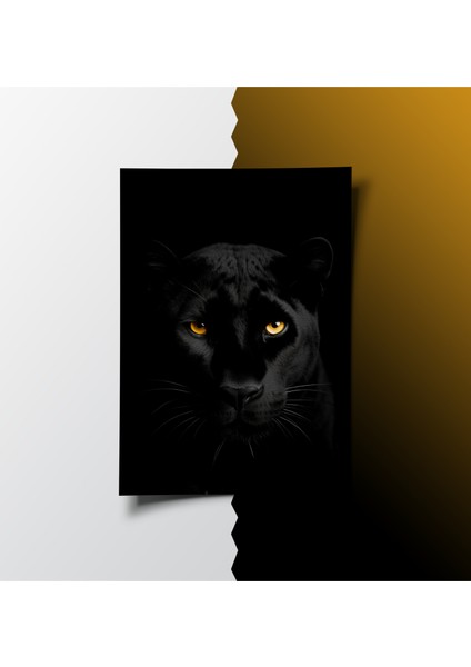 Çerçevesiz Poster Kara Panter Dijital Baskı Poster Kara Panter,hayvantemalı Poster modelleri