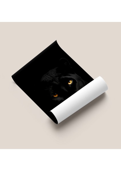 Çerçevesiz Poster Kara Panter Dijital Baskı Poster Kara Panter,hayvantemalı Poster
