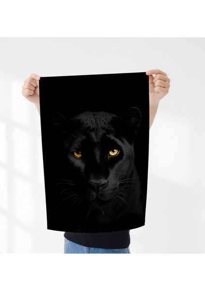 Çerçevesiz Poster Kara Panter Dijital Baskı Poster Kara Panter,hayvantemalı Poster