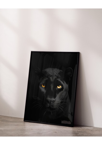 Çerçevesiz Poster Kara Panter Dijital Baskı Poster Kara Panter,hayvantemalı Poster