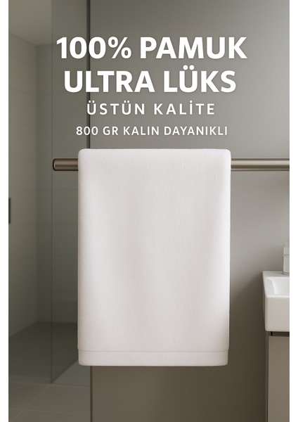 2'li Lüks Otel Banyo Havlusu Battal Boy 90X175 | Dayanıklı %100 Pamuk fiyatları