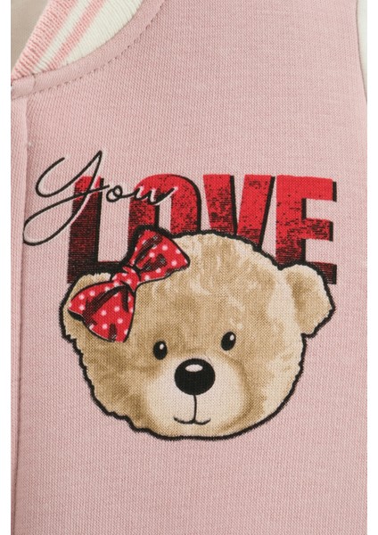 Kız Bebek Ayı Love Nakışlı 3'lü Eşofman Takım (9-12-18 Ay) fiyatları