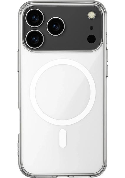 iPhone 17 Pro Kılıf Magsafe Özellikli Şeffaf Silikon Kapak