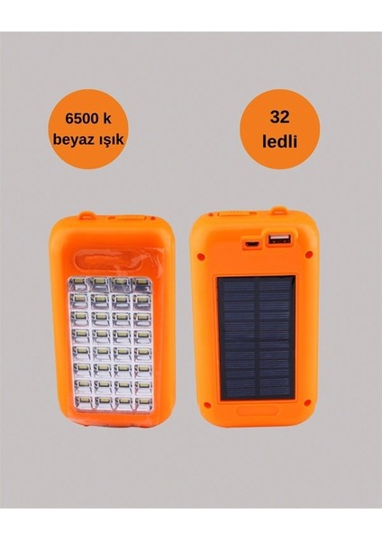 Güneş Enerjili LED Powerbank Işıldak – 10000 Mah, Su Geçirmez, 32 Led, Taşınabilir Tasarım indirimleri