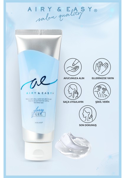 Airy & Easy Glossy Gel Parlak ve Güçlü Saç Şekillendirici fırsatları