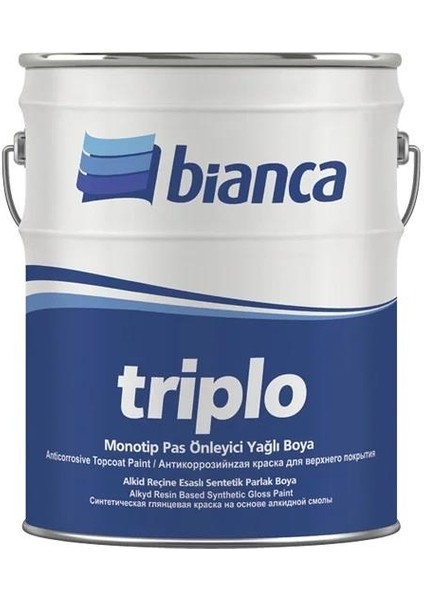 Triplo Monotip Korozyon Önleyici Pas Önleyici Yağlı Boya 15 Lt Gri