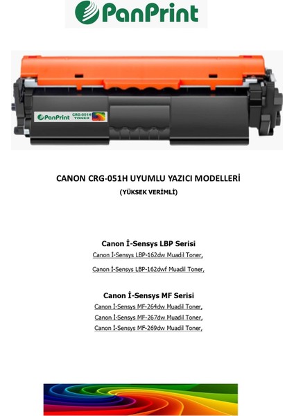 Canon I-Sensys LBP-162DWF Muadil Toner Yüksek Kapasiteli (5000 Sf.) fiyatları