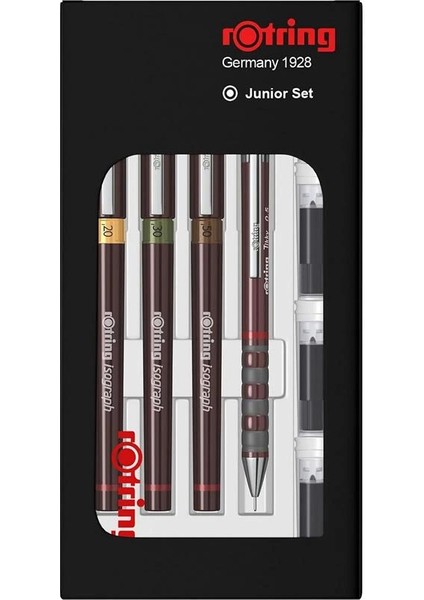 Isograph Junior Set (0.2-0.3-0.5 Mm) + Tikky Mekanik Kurşun Kalem 0.5 mm - S0699320 modelleri
