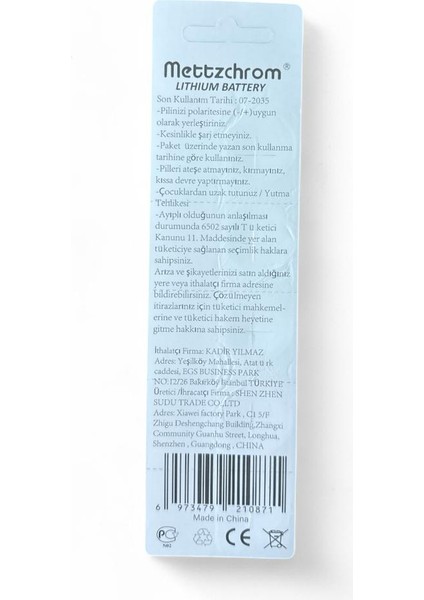 Süper Düğme Pil 3V CR1620 Lityum 10'lu Paket CR-1620 Cr 1620 fiyatları