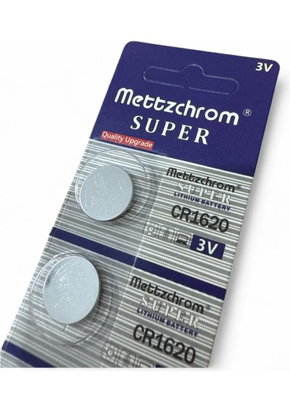 Süper Düğme Pil 3V CR1620 Lityum 10'lu Paket CR-1620 Cr 1620