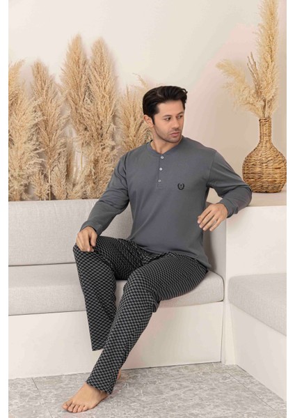 Baba Oğul Kombin Yapılabilir Uzun Kollu Interlok Aile Bağı Pijama TAKIMI-4100 fırsatları