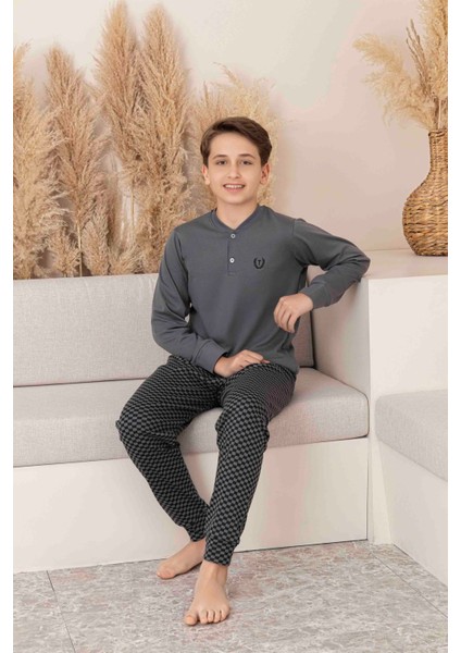 Baba Oğul Kombin Yapılabilir Uzun Kollu Interlok Aile Bağı Pijama TAKIMI-4100 indirimleri