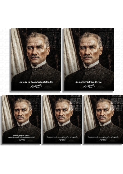 Ne Mutlu – Mustafa Kemal Atatürk – Ata Sözü Cam Tablo indirimleri