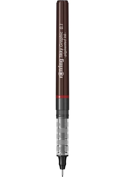 Tikky Graphic Keçe Uçlu Teknik Çizim Kalemi, 0,1 Mm, Siyah Mürekkep, Kahverengi