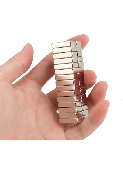 5 Adet 20X10X5 mm Neodyum Magnet N35 Güçlü Mıknatıs Köşeli ve Dayanıklı Nikel Kaplama ( Lisinya ) modelleri