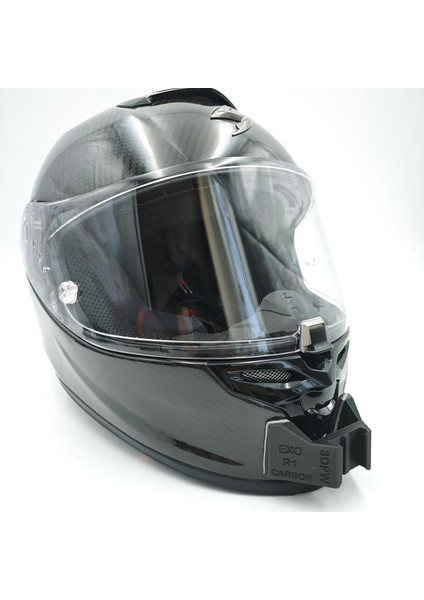 Scorpıon Exo R1 Evo Carbon 1/2 Kask Uyumlu Aksiyon Kamera Çene Bağlantı Aparatı Seti Chin Mount