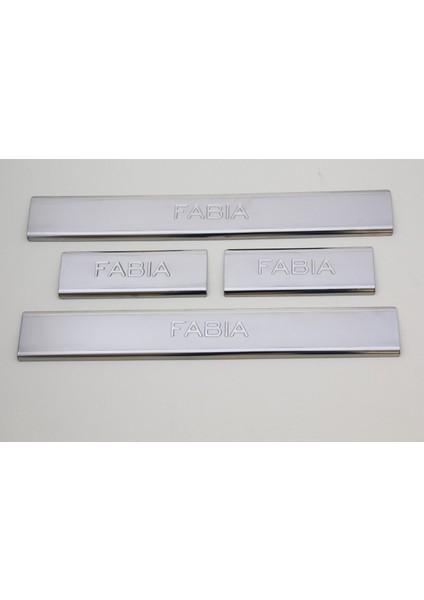 Skoda Fabia Hb/sw Uyumlu Kapı Eşiği 4 Parça 2000-2007 Paslanmaz Krom