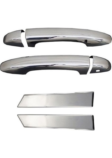 Renault Clio 5 Hb Uyumlu Kapı Kolu Sensörsüz 4 Parça 2019 ve Üzeri Paslanmaz Krom