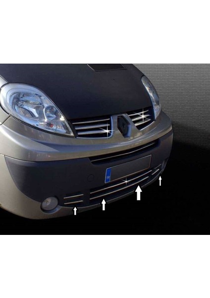 Renault Trafic Uyumlu Ön Tampon Çıtası 6 Parça 2010-2014 Paslanmaz Krom fiyatları