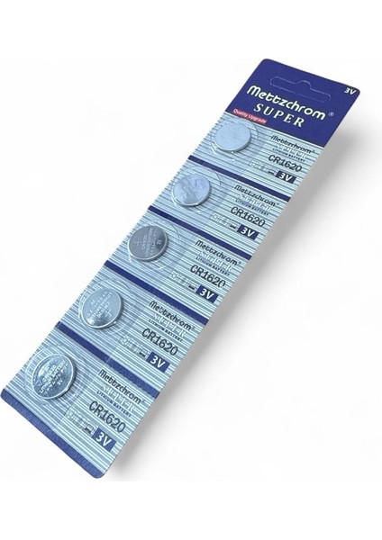 Süper Düğme Pil 3V CR1620 Lityum 5'li Paket CR-1620 Cr 1620 fırsatları