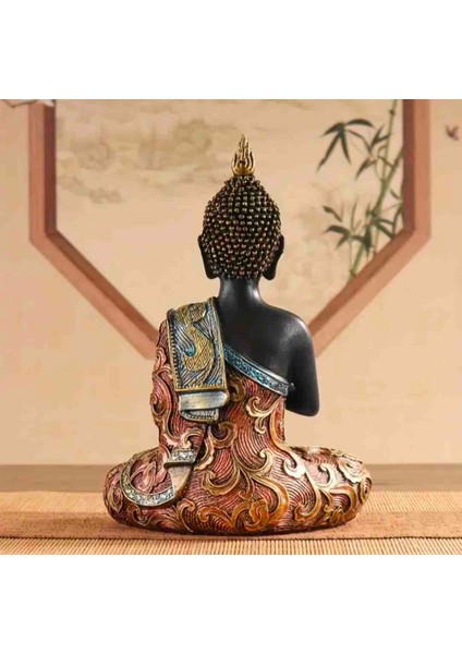 Budha Buda Biblo Heykel, El Boyama Taş Ürün 19 cm fiyatları