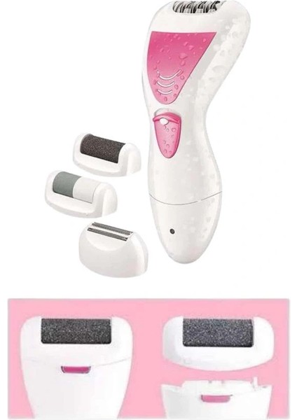 Ayak Törpü Başlıklı Epilatör Aleti 4 Başlıklı Taşınabilir Şarjlı Epilasyon Cihazı indirimleri