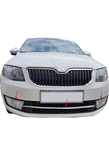 Skoda Octavia A7 Uyumlu Sis Farı ve Ön Tampon Çıtası 3 Parça 2013-2017 Paslanmaz Krom fiyatları