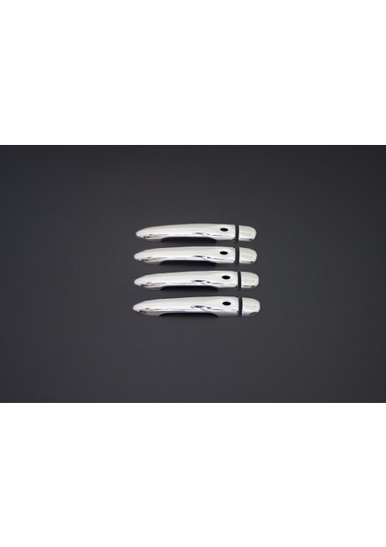 Renault Megane 3 Hb/sw Uyumlu 4 Kapı Sensörlü Kapı Kolu 4 Parça 2010 Üzeri Paslanmaz Krom