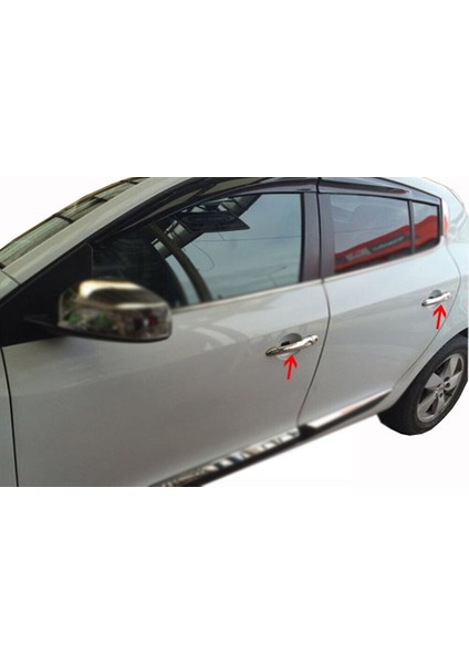 Renault Megane 3 Hb/sw Uyumlu 4 Kapı Sensörlü Kapı Kolu 4 Parça 2010 Üzeri Paslanmaz Krom fiyatları