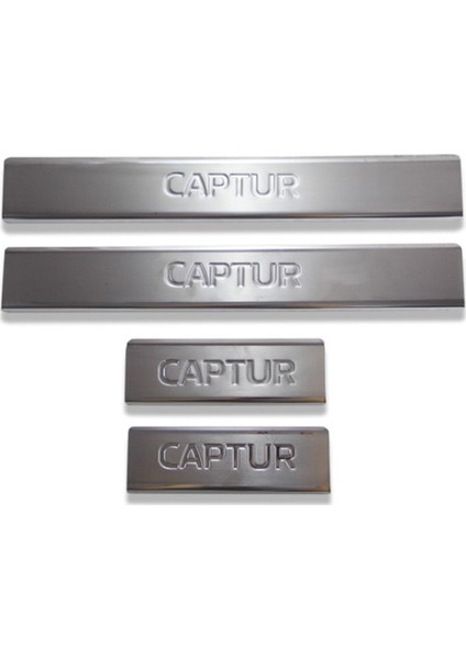 Renault Clio 5 Hb Uyumlu Kapı Eşiği 4 Parça 2019 ve Üzeri Paslanmaz Krom