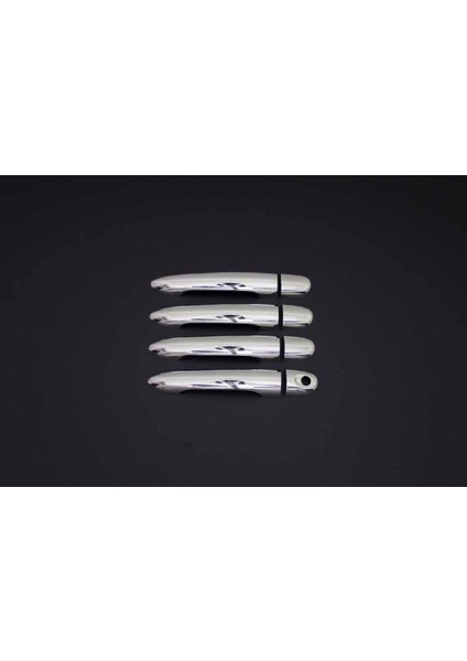 Renault Kangoo 2 Uyumlu Kapı Kolu 4 Parça 2008 Üzeri Paslanmaz Krom