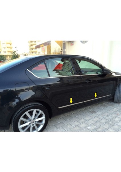 Skoda Octavia A7 Uyumlu Yan Kapı Çıtası 4 Parça 2013 Üzeri Paslanmaz Krom fiyatları