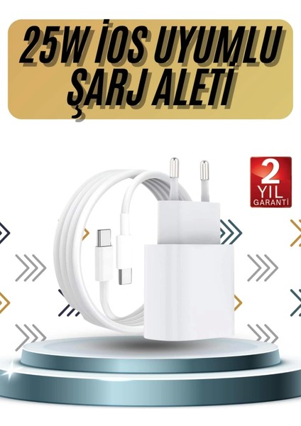 15/pro/pro Max 20W Ios Uyumlu Hızlı Şarj Aleti Adaptörlü Beyaz
