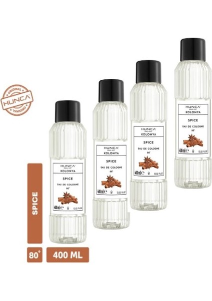 Tarçın Kolonyası 400 ml – Ferahlatıcı Baharatlı Koku, Kalıcı Etki 4 Adet modelleri