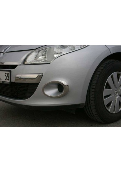 Renault Megane 3 Hb/sw Uyumlu Sis Farı Çerçevesi 2 Parça 2010-2012 Paslanmaz Krom fiyatları