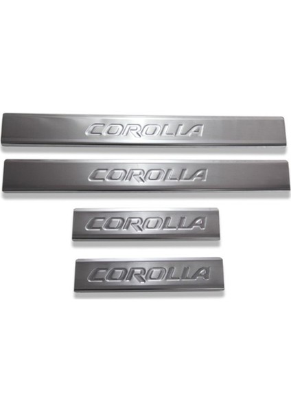 Toyota Corolla Sedan/hb Uyumlu Kapı Eşiği 4 Parça 2007-2012 Paslanmaz Krom