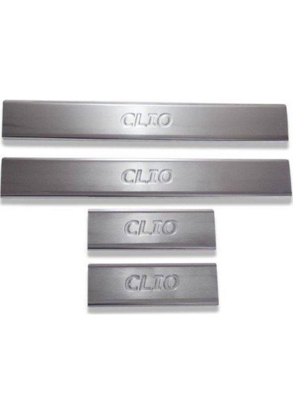 Renault Clio Symbol 2 Sedan Uyumlu Kapı Eşiği 4 Parça 2009-2013 Paslanmaz Krom