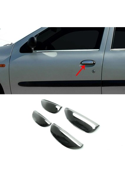 Renault Clio Symbol 1 Sedan Uyumlu Kapı Kolu 4 Parça 1999-2008 Paslanmaz Krom fiyatları